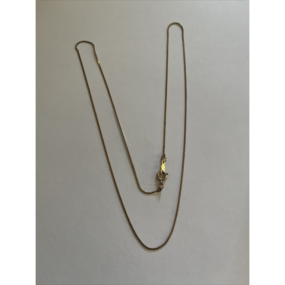 Vintage N/C 1/20 12 KT Yellow Gold Filled 20" Flat Link Chain Necklace